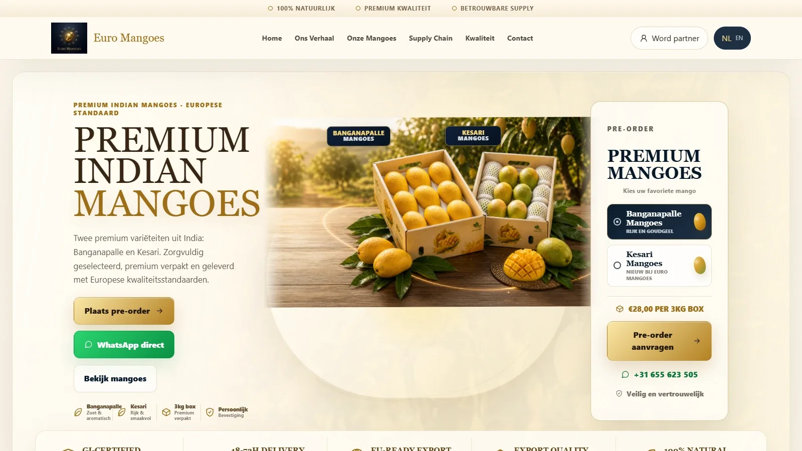 Projectpresentatie van Euro Mangoes